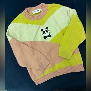 Mini Rodini Panda Patch Colorblock Sweater 116